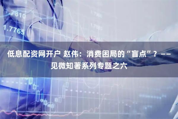 低息配资网开户 赵伟：消费困局的“盲点”？——见微知著系列专题之六